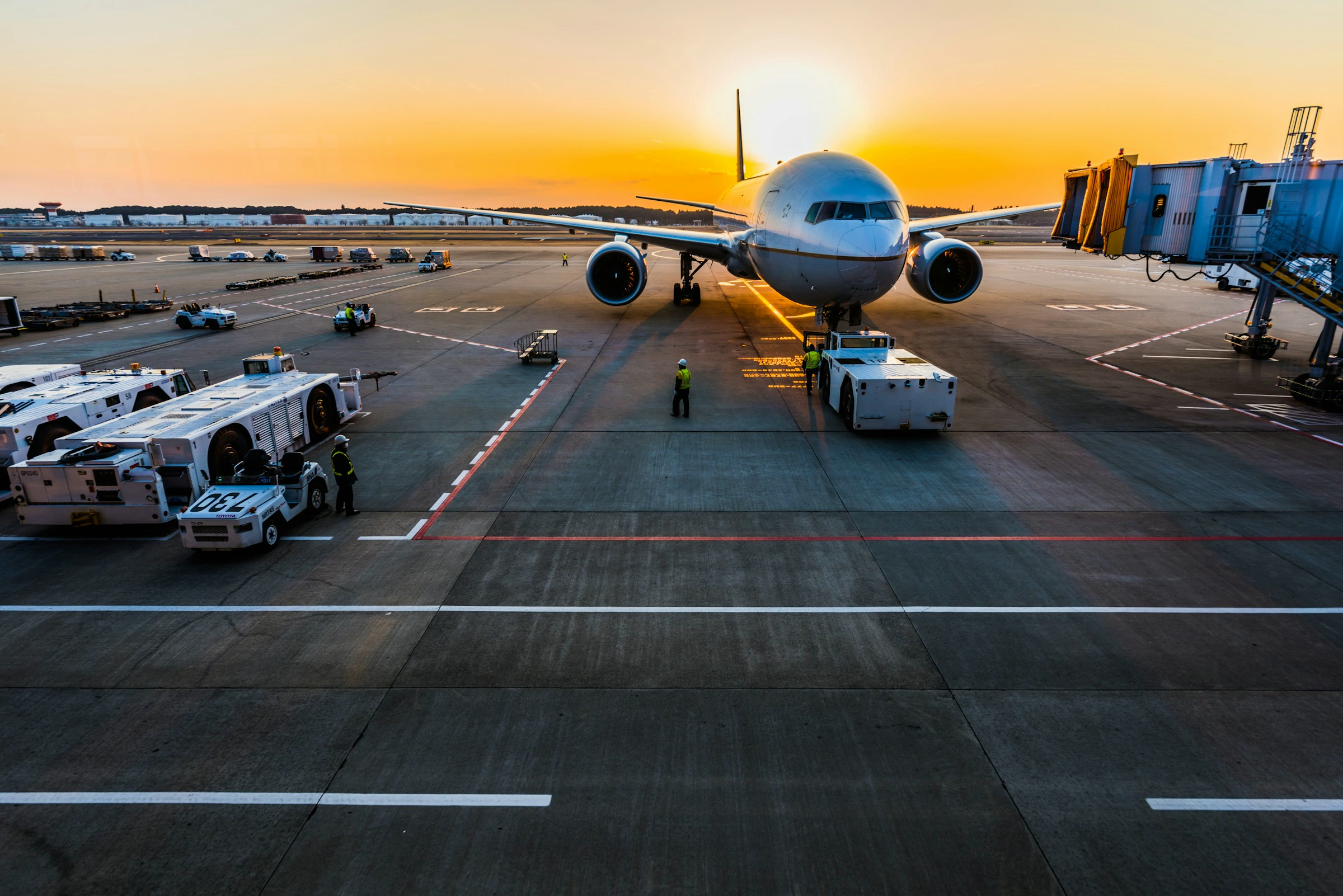 Aircraft on an airport apron illustrating air freight