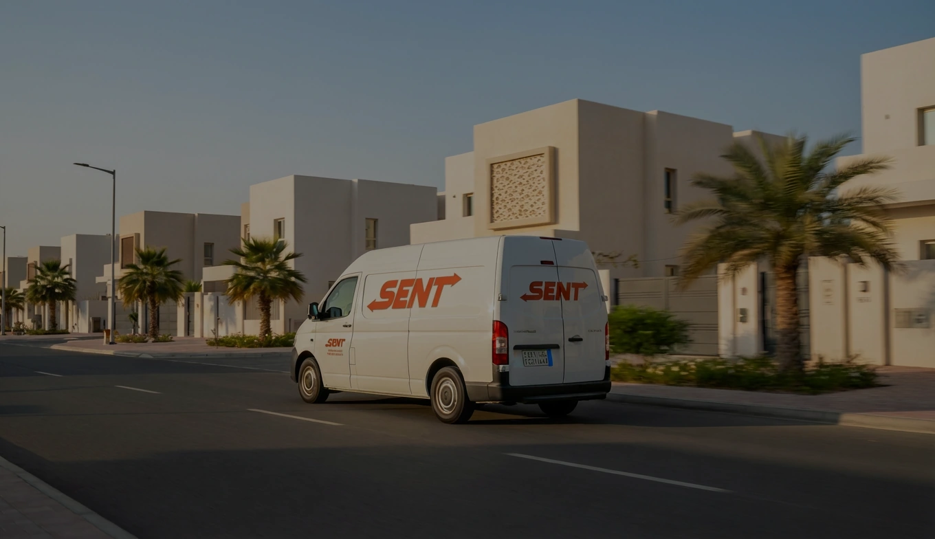 Sent vehicle for e-commerce parcel delivery