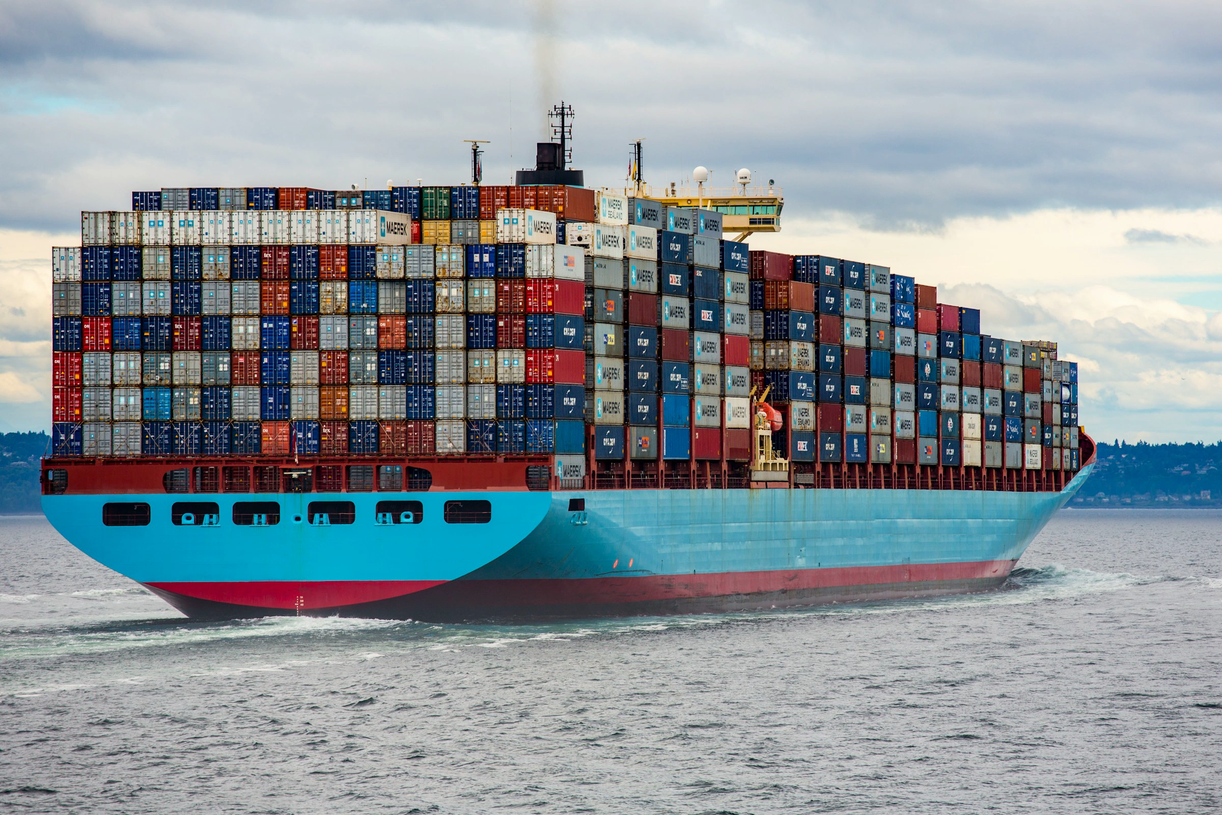 Container vessel at sea illustrating ocean freight